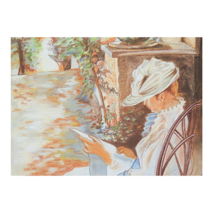 Mid 20th Century Impressionist Woman in Garden Pastel Painting