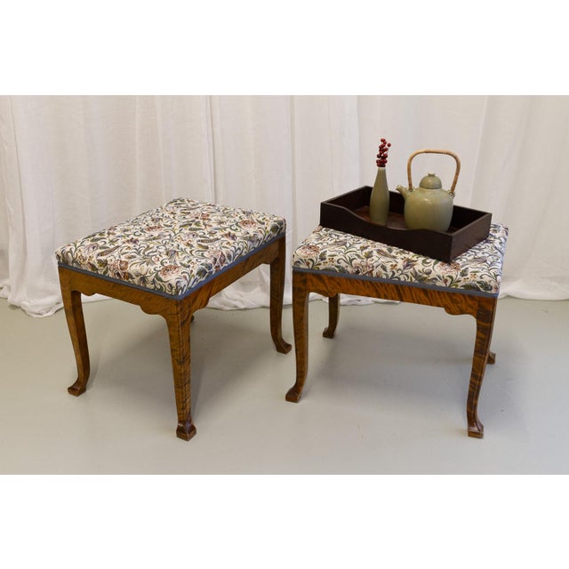 Set of Danish Rococo Style Stools in Birch, 1870s For Sale - Image 17 of 18