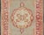 Turkish Oushak Vintage Rug With Floral Medallion Design in Red and Light Blue For Sale - Image 4 of 13