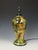 Indian Kashmiri Papier-Mâché Table Lamp with Hand-Decorated Romantic Scenes, 1930 For Sale - Image 12 of 13