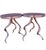 French guéridon side tables, beautiful every angle legs in a shape of horns artistic style. Easy to move around. Beautiful...