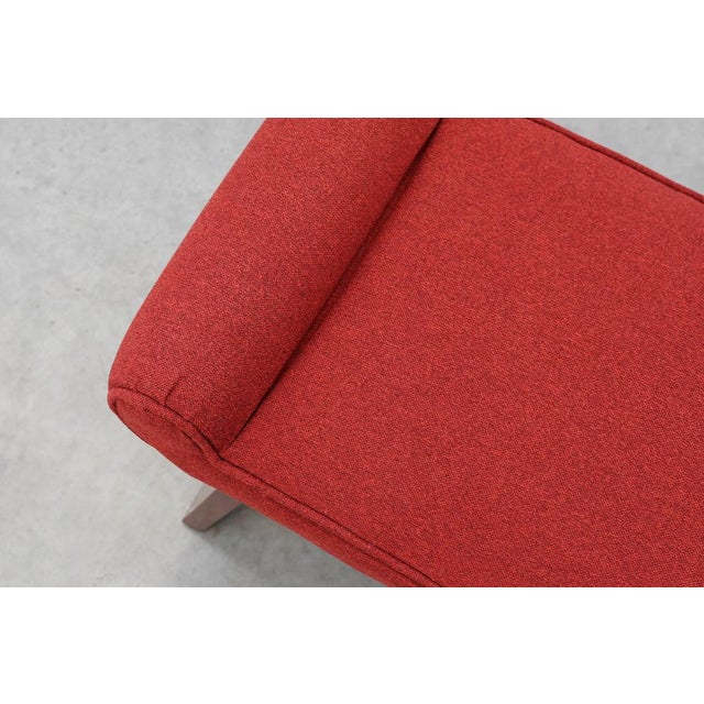 Art Deco Red Ottoman, Belgium, 1920s For Sale - Image 10 of 12