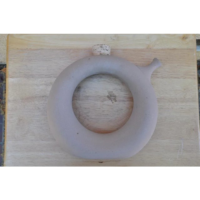 Doughnut Shaped Pottery Vase/Decanter/Pitcher/Jug For Sale - Image 10 of 13