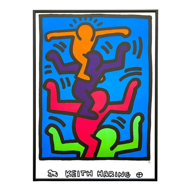 アート・デザイン・音楽 FASHIONS & ACCESSORIES 1840-1980 Keith Haring Estate Vintage 1992 Lithograph Print Framed
