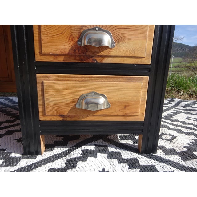 Wood Vintage Desk in Pine, 1940s For Sale - Image 7 of 18