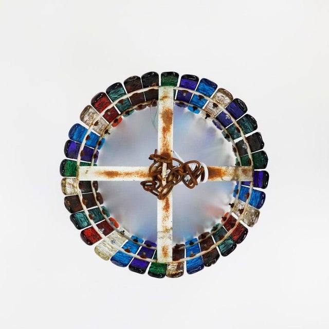 Mid-Century Modern 1970s Feders Hand Blown Glass Chandelier For Sale - Image 3 of 6