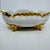 Art Nouveau Vintage Bavarian Gold Trimmed Porcelain Oval Claw Foot Bowl For Sale - Image 3 of 10