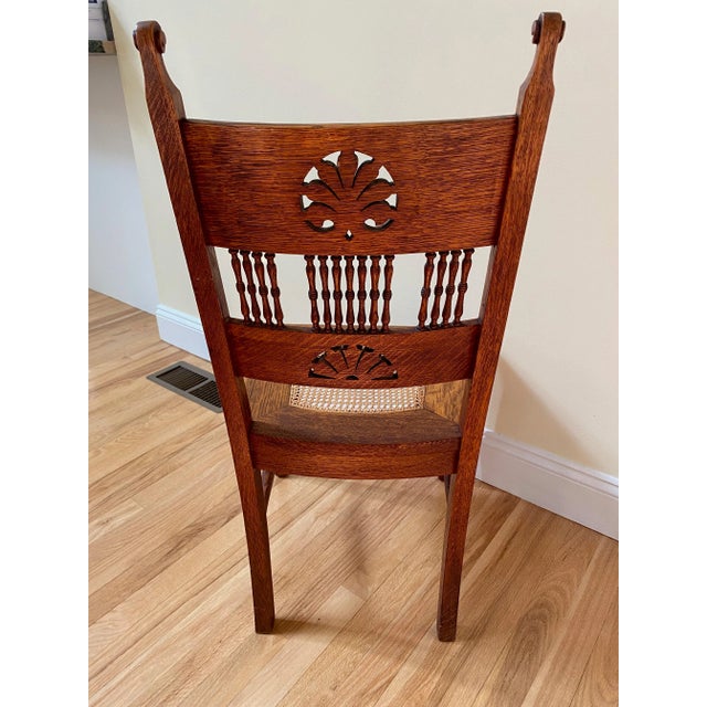 Oak Ladies Chair Est 1920’s For Sale - Image 4 of 11