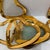 1990s Annieglass Heart Gilt Glass Plates - Set of 12 For Sale In Miami - Image 6 of 10