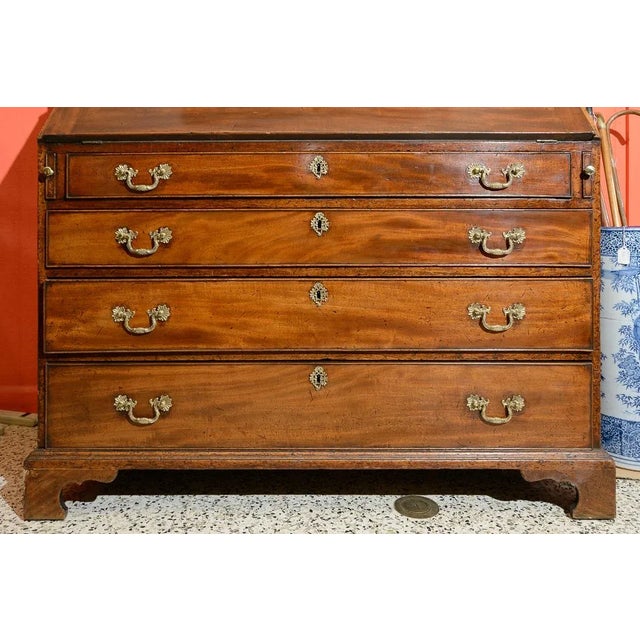 Brown 19th Century English Mahogany Sheraton Period Secretary/Bookcase For Sale - Image 8 of 9