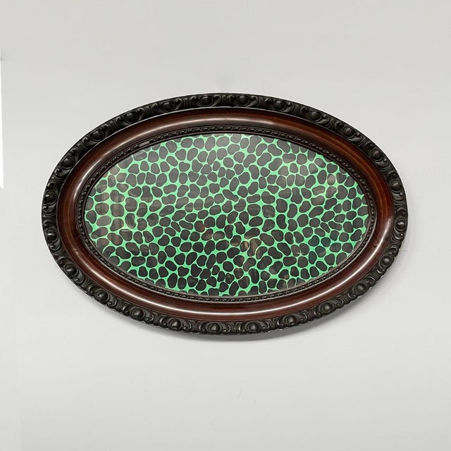 Modern Italian Picture with Wooden Frame and Formica, 1940-1980s For Sale - Image 13 of 13