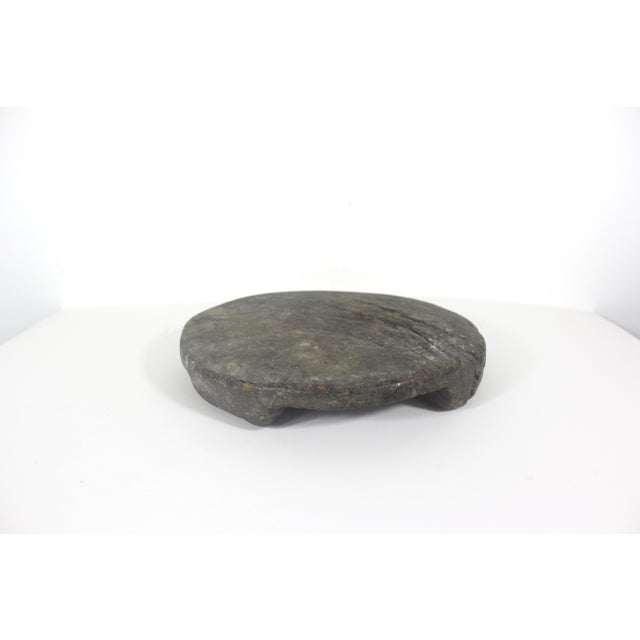 Wood Vintage Primitive Rustic Chapati Wood Board Riser For Sale - Image 7 of 14