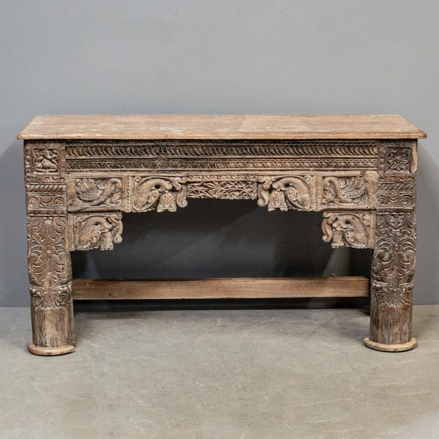 Indian Indian Console Table From Antique Architectural Remnants For Sale - Image 3 of 11