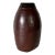 Vintage Organic Brown Glazed Studio Pottery Vase, Signed For Sale