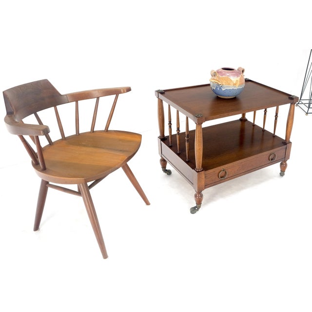 Henredon Heritage One Drawer Drop Ring Pulls Walnut End Table Nightstand For Sale - Image 10 of 12