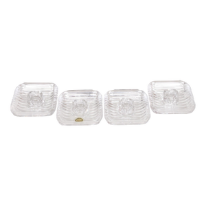 Villeroy & Boch Lead Crystal Quadra Candle Holders - Set of 4