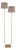 Regina Andrew Polly Double Arm FloorLamp, Natural Brass with Heritage Plaid Wave Pleat Shade For Sale