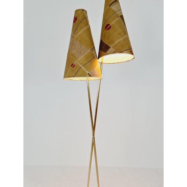 Vintage Brass Floor Lamp from MCM, 1950s For Sale - Image 5 of 11