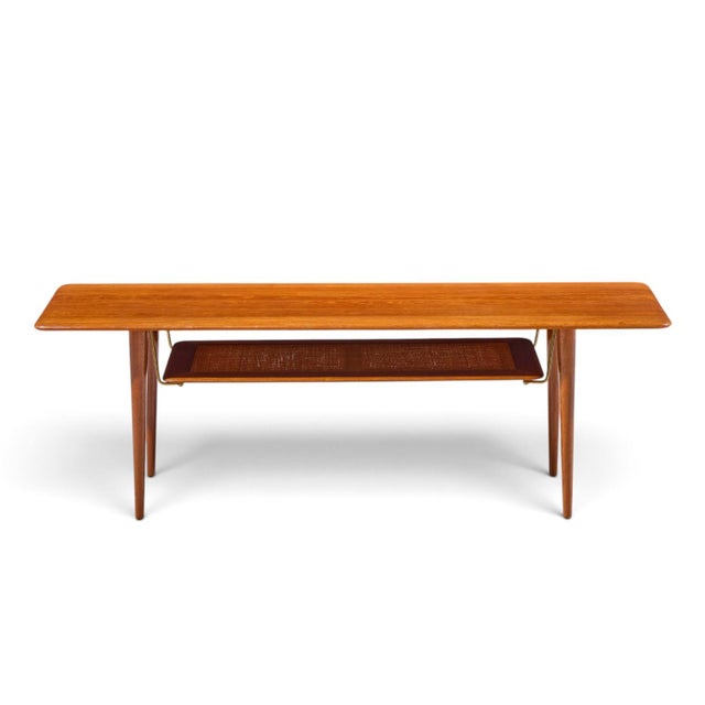 Wood Peter Hvidt & Orla Mølgaard-Nielsen for France and Sons Fd-516 Danish Teak Coffee Table For Sale - Image 7 of 10