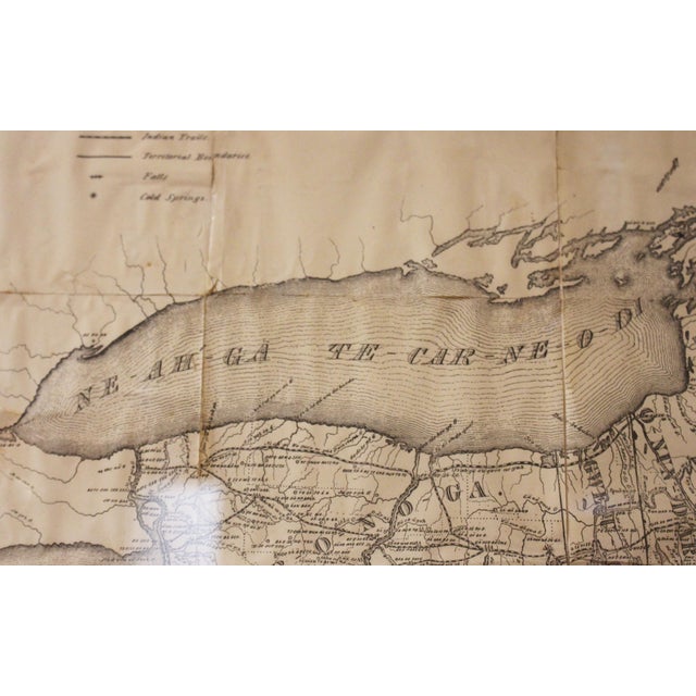 Mid 19th Century 1851 American Framed Original Iroquois Nation Map by Lewis Henry Morgan For Sale - Image 5 of 8