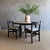 Wood Reclaimed Pine Wood Round Dining Table With Black Painted Finish For Sale - Image 7 of 15