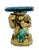 Ceramic Vintage Majolica Ceramic Monkey Plant Stand – Blue & Green Glazed Chinoiserie / Hollywood Regency For Sale - Image 7 of 12