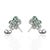 Metal Handcrafted 5.02 Ct Natural Green Emerald Floral Cluster Stud Earrings 2 Pieces For Sale - Image 7 of 13