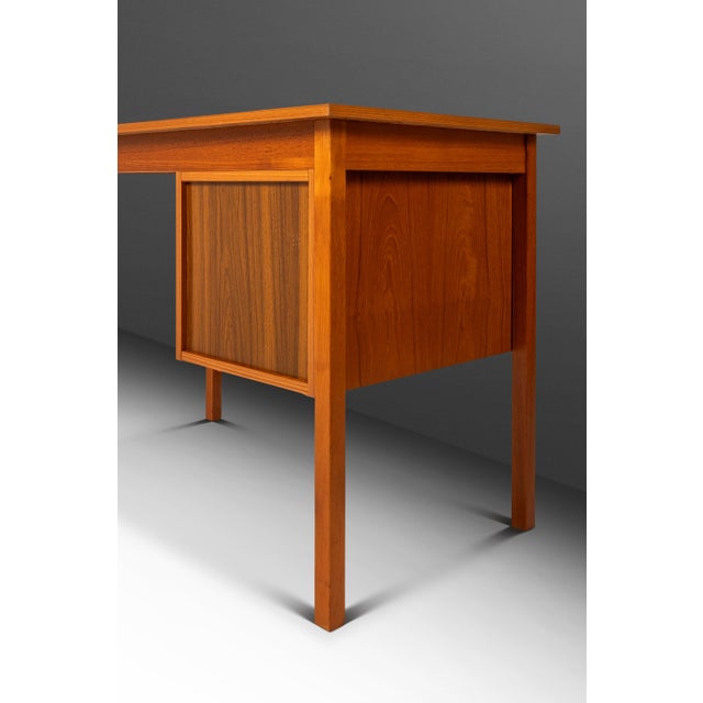 Danish Mid-Century Modern Petite Writer's Desk in Teak by Faarup Møbelfabrik Attributed to Ib Kofod Larsen, C. 1980s For Sale - Image 16 of 18