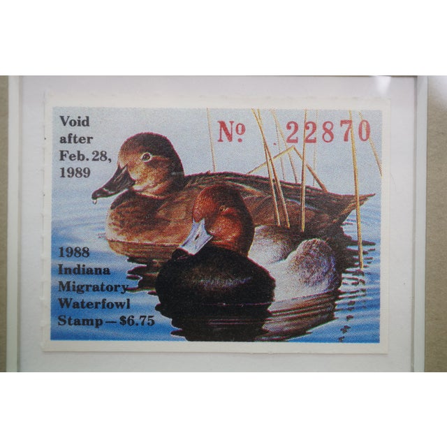 1980s Ducks Unlimited Indiana Migratory Wildlife Waterfowl Ducks Signed Stamps 18" For Sale - Image 9 of 12