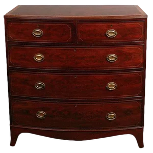 Late Georgian Mahogany Bow Front Chest of Drawers