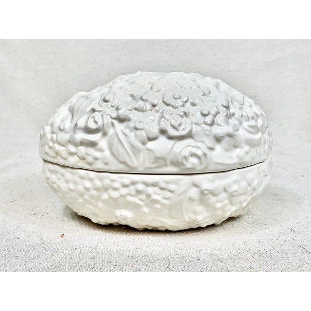 Vintage Large Ceramic Egg Box For Sale - Image 9 of 9