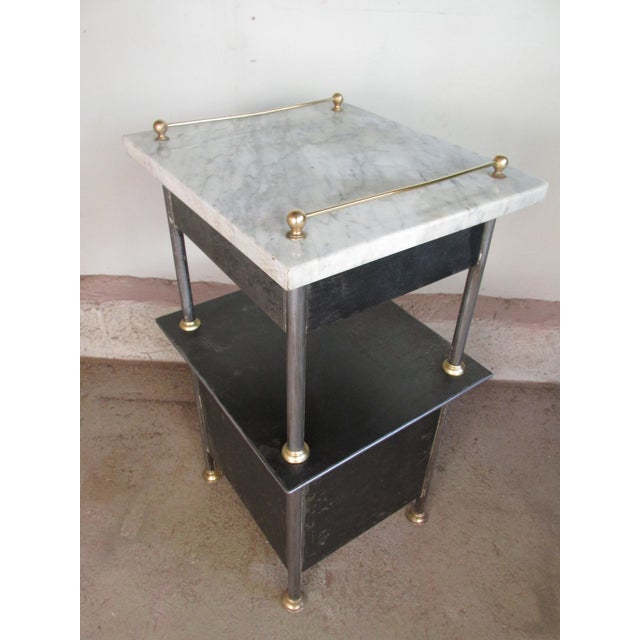 Austrian Steel Jugendstil / Art Nouveau Style Nightstands, Circa 1910, a Pair For Sale In New York - Image 6 of 14