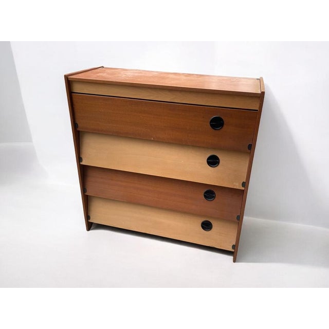 Mid-Century German Brown and Beige Shoe Cabinet, 1950s For Sale - Image 4 of 18