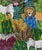 A bright acrylic painting on canvas, Animals in the Jungle, by Alix Cheramy. The painting was purchased from a Connecticut...