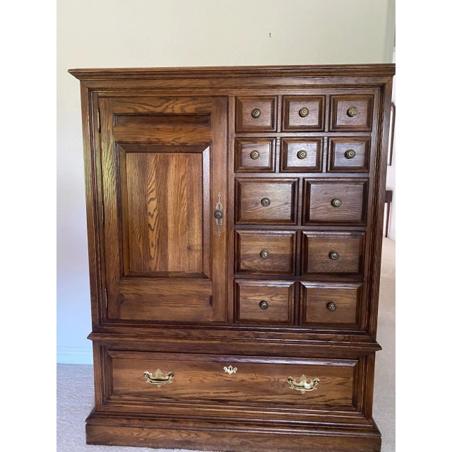 Late 20th Century Pennsylvania House Solid Oak Door Chest Stickley Style American Traditional With Colonial Charm Excellent Condition. For Sale - Image 14 of 14
