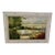 Romantic Garden Landscape in Distressed White Frame - Unknown Artist For Sale