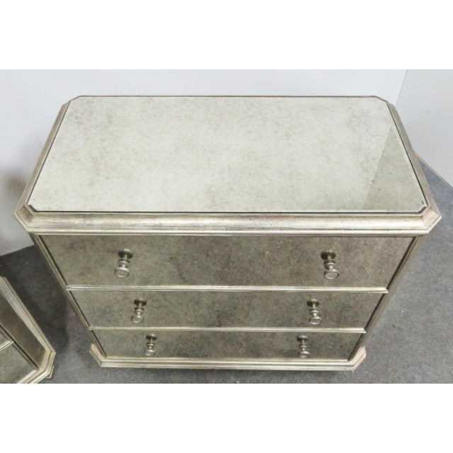 Ethan Allen Vivica Mirrored & Silver Gilt Chest Chairish