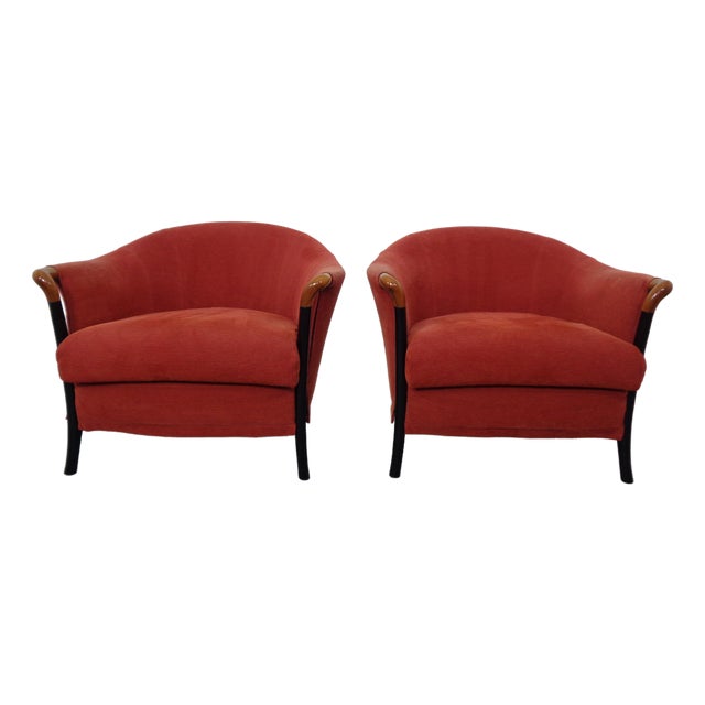 Set of Progetti Lounge Chairs by Umberto Asnago for Giorgetti, 1980s, Set of 2 For Sale