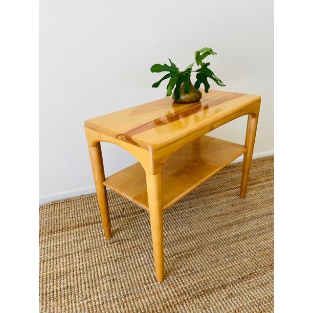 Heywood-Wakefield Vintage 1950s Heywood Wakefield Tiered Open Shelf Side Table For Sale - Image 4 of 9