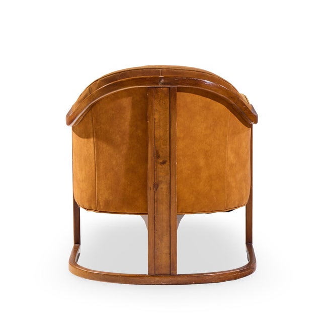 Harvey Probber Mid Century Walnut Barrel Lounge Chairs - Pair For Sale - Image 9 of 12