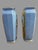 Blue Antique Old Paris Porcelain Pair Vases Hand Painted Figural Scenes Blue Gilt 11” For Sale - Image 8 of 11