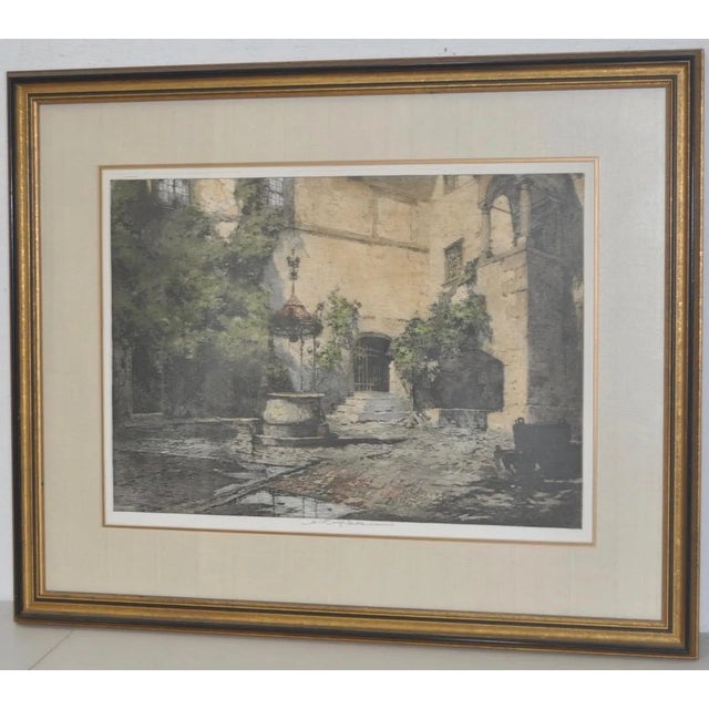 Luigi Kasimir estate signed etching with aquatint Title "Seebenstein Castle, Austria" Luigi Kasimir was an Austrian born...