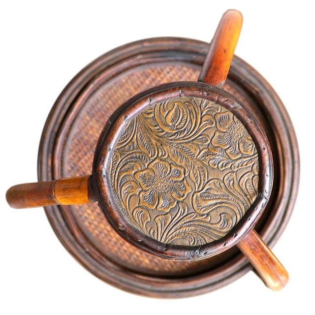 Mid 20th Century Vintage Round Two Tier End Table For Sale - Image 5 of 5