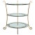 Glass Three-Tier Glass & Gilt Metal Etagere Server/Stand For Sale - Image 7 of 7