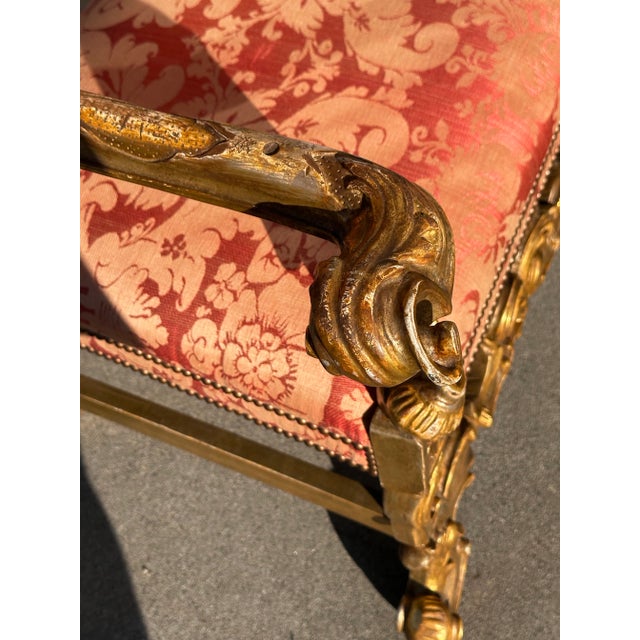 18th C Style Hendrix Allardyce Braga Spanish Colonial Giltwood Throne Chair For Sale - Image 4 of 7