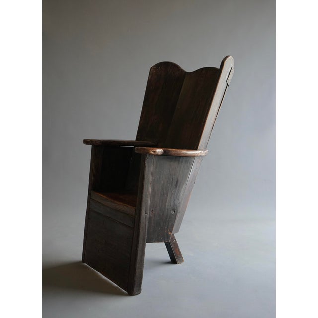Antique Georgian Welsh Pine Lambing Chair, 1820s For Sale - Image 6 of 18