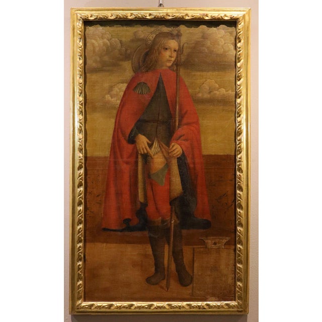Francesco di girolamo da santacroce (venice, 1516-1584) saint roch oil on canvas 126 x 68 cm. - framed 137 x 80 cm. the...