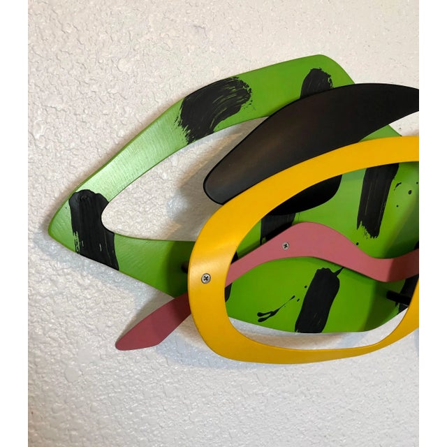 Brad Howe, Seascape Abstract Wall Hanging Sculpture Brad Howe LA Artist Colorful Pop Art c., 1990 For Sale - Image 9 of 11