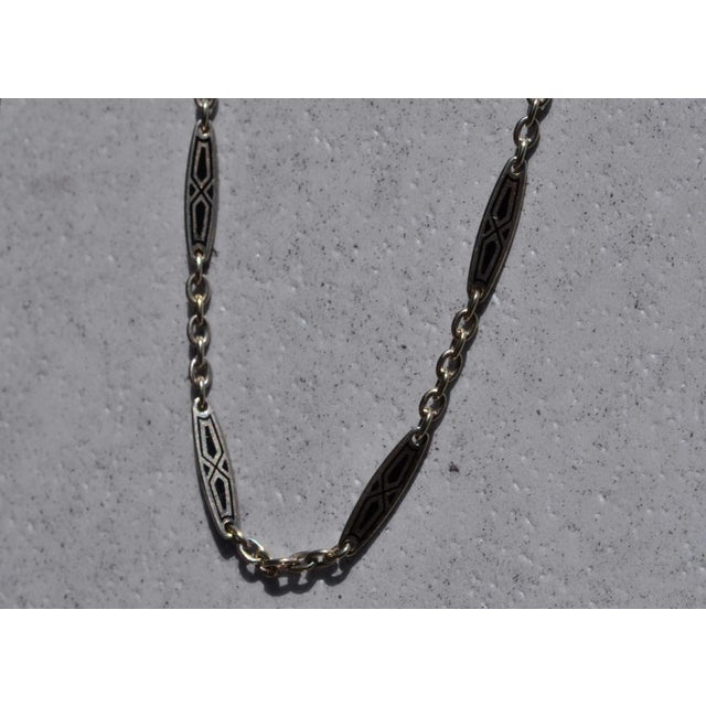 Contemporary The Fashion Square Deux : Antique Art Deco White Gold Enamel Bracelet Signed Kreisler For Sale - Image 3 of 3