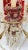 Glass Bohemian Parcel Gilt White Enameled Red and Clear Glass Chandelier For Sale - Image 7 of 12